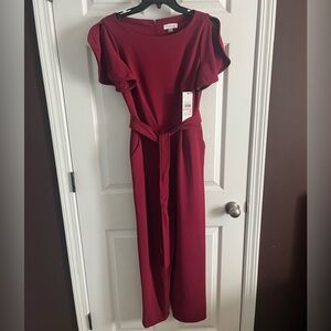 Calvin Klein Burgundy Jumpsuit. Size 10